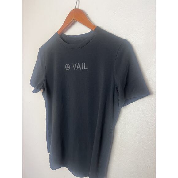 Lululemon VAIL Women’s T-shirt Crew Neck Short Sleeve SZ 6 8 Black - Picture 2 of 4